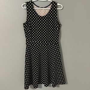 Black/white polka dot dress